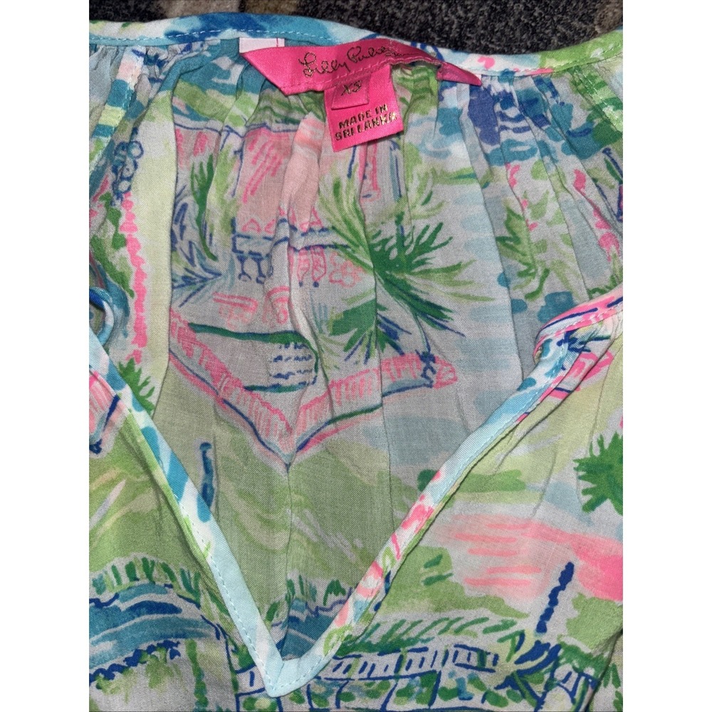 Lilly Pulitzer Willa Size XS Top Blouse Honda Classic Long Sleeve Golf - Picture 3 of 6